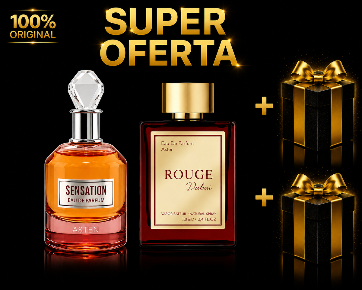 Pachet Sensation 100ml+ Rouge Dubai 100ml + 2 parfumuri cadou 100ml