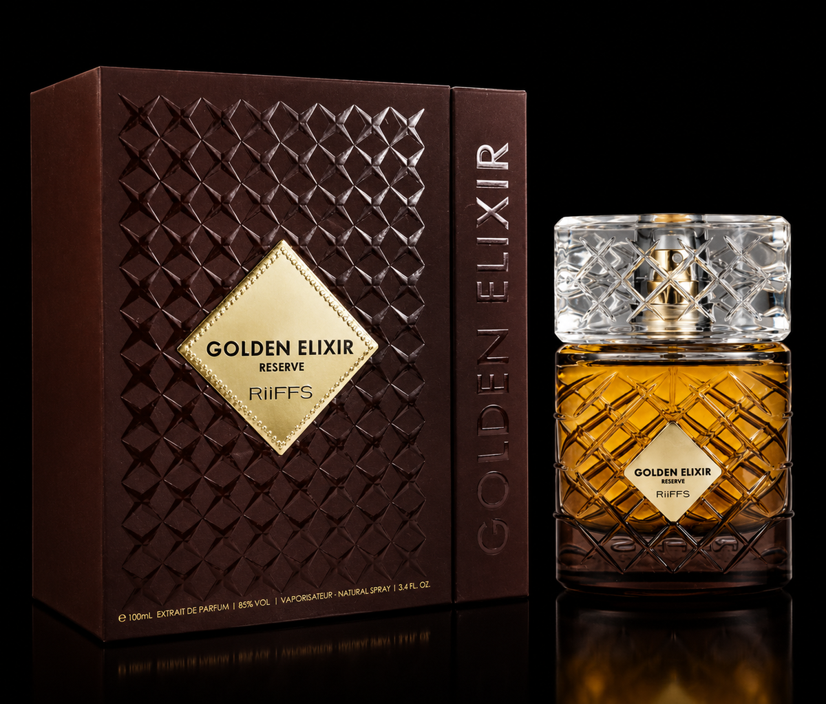 Extrait de Parfum Golden Elixir Reserve, Riiffs, Unisex- 100ml