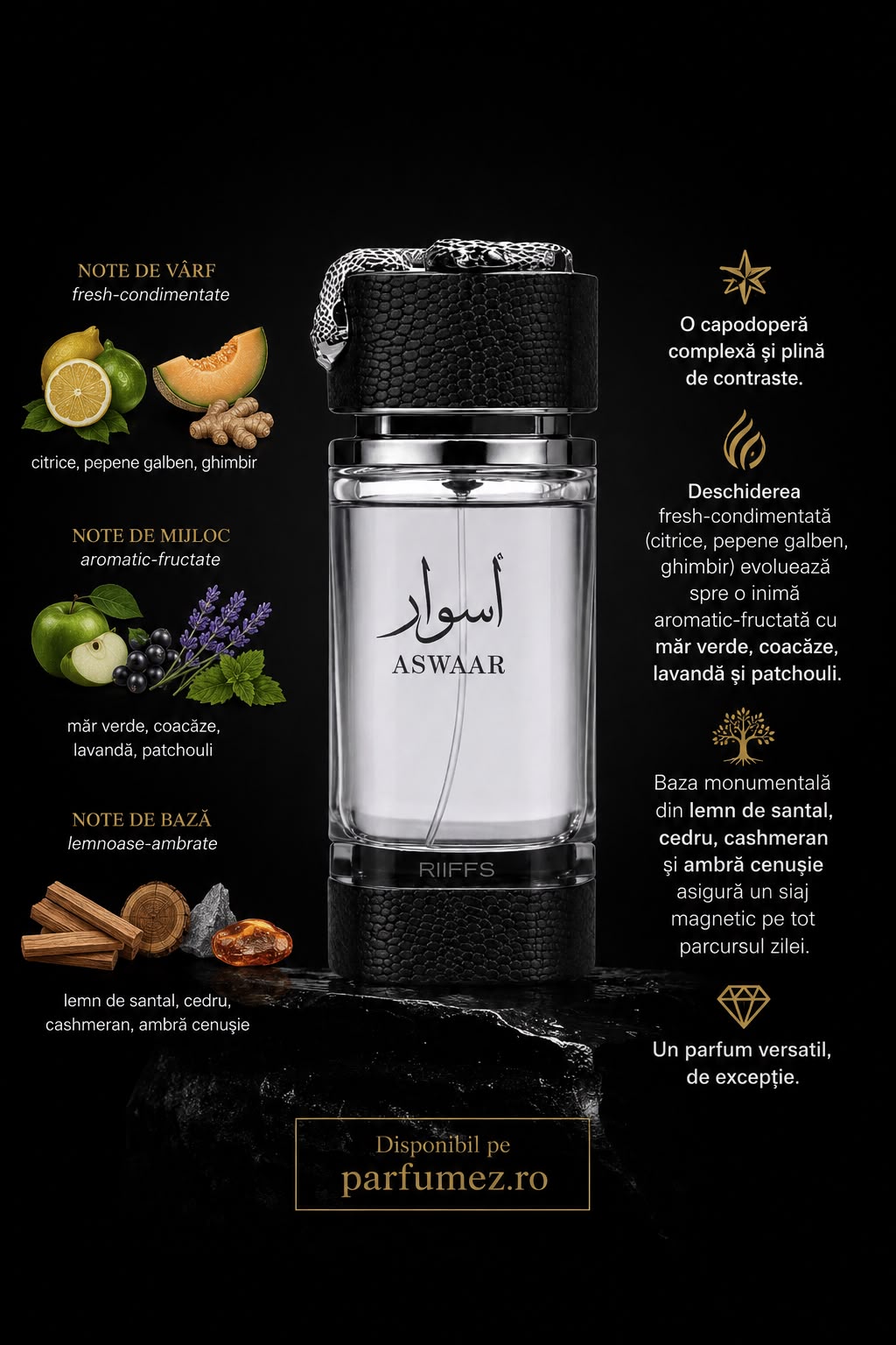 RIIFFS Aswaar 100ml – Apă de Parfum, Unisex