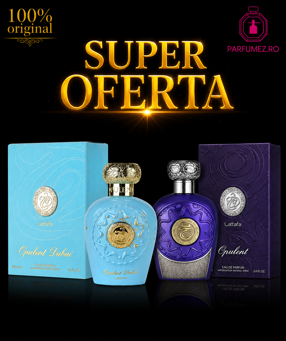 Pachet Opulent Dubai + Opulent Blue Oud Elixir – 2 x 100ml | Parfumez.ro